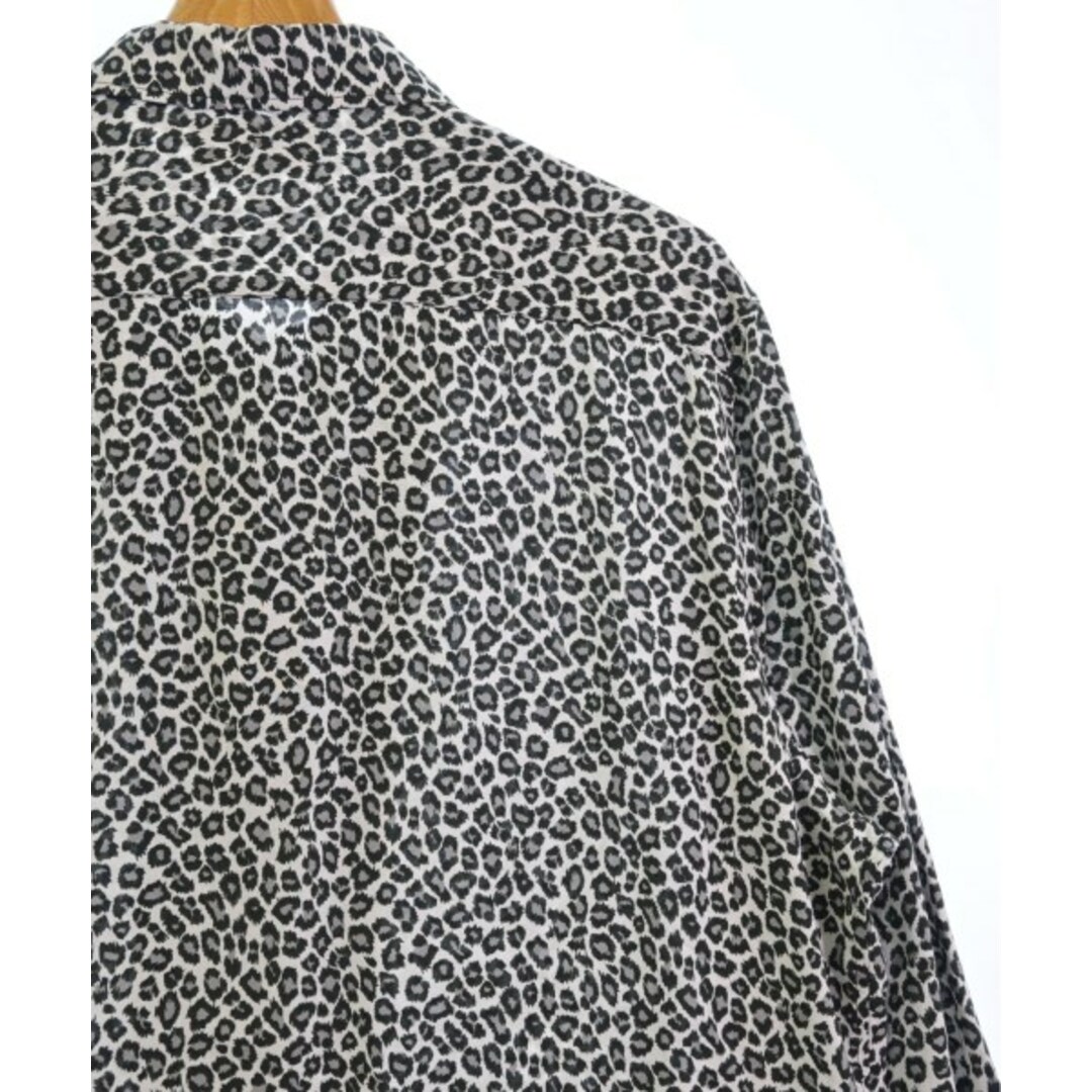 CELINE セリーヌ カジュアルシャツ 42(XL位) 白x黒xグレー(総柄)