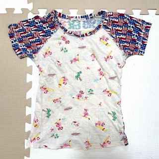 新品ヒステリックグラマー  Vネック ☆女柄プリント 半袖Tシャツ・ワンピース