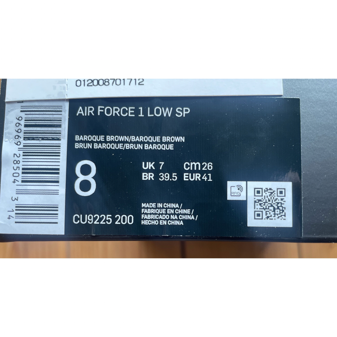 新品Supreme Nike Air Force1 Low US8 26