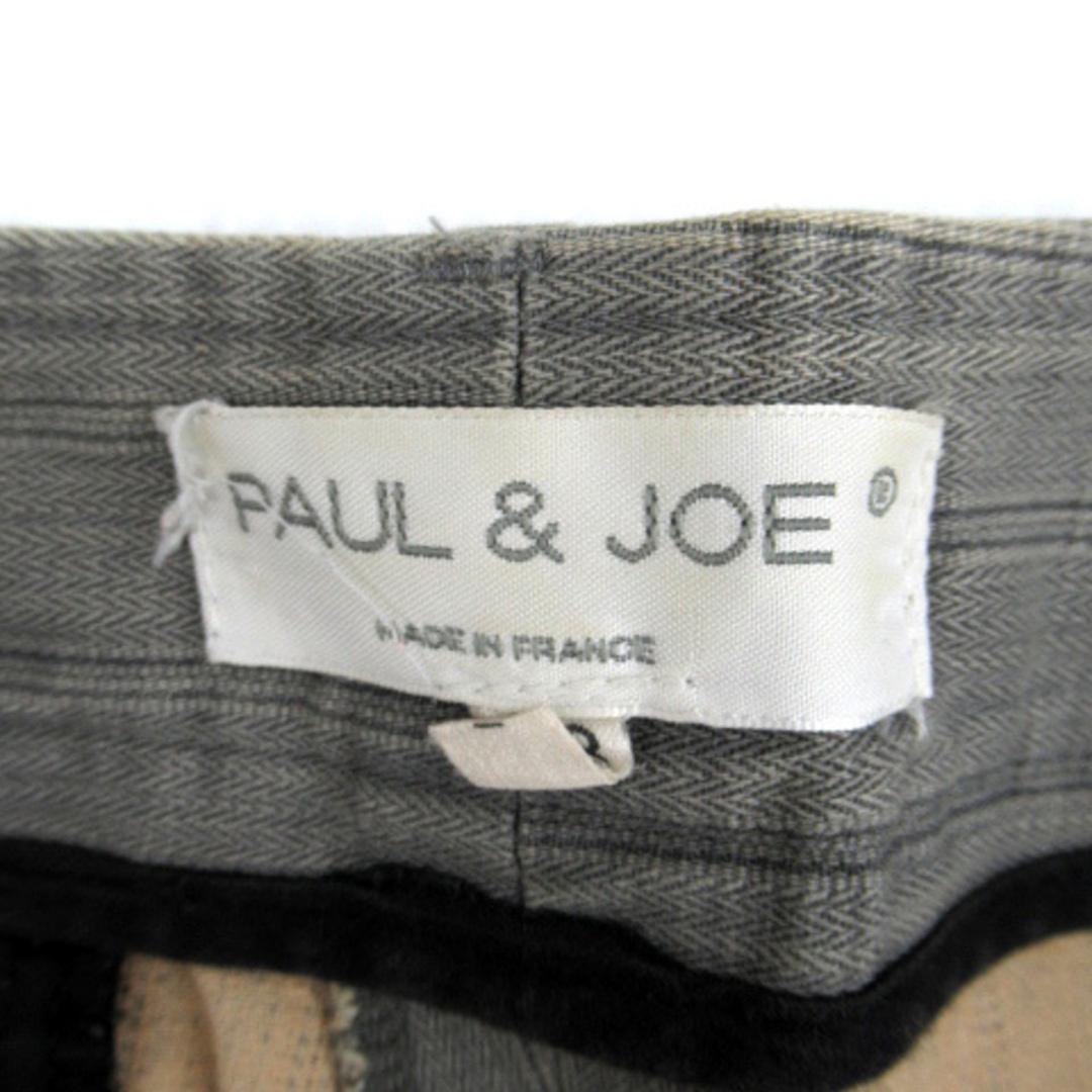 PAUL & JOE(ポールアンドジョー)のポール＆ジョー デニムパンツ ジーンズ フレアパンツ ストライプ柄 38 グレー レディースのパンツ(デニム/ジーンズ)の商品写真