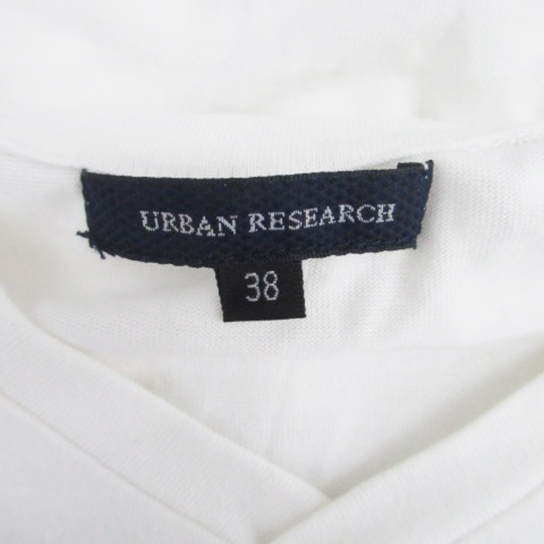 URBAN RESEARCH(アーバンリサーチ)のアーバンリサーチ Tシャツ カットソー Vネック 無地 38 オフホワイト 紺 メンズのトップス(Tシャツ/カットソー(七分/長袖))の商品写真