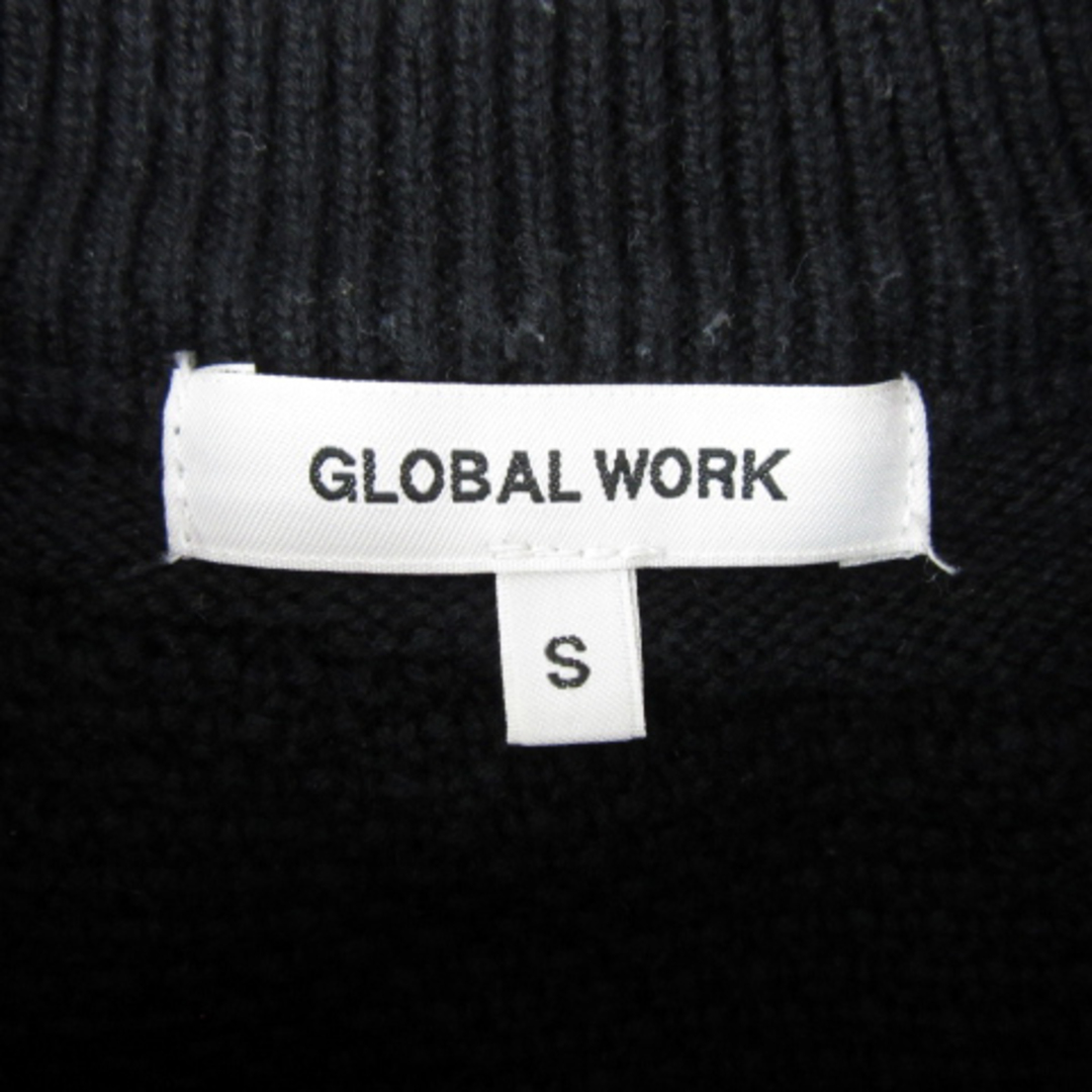 GLOBAL WORK(グローバルワーク)のグローバルワーク ニット セーター 長袖 ラウンドネック 無地 S 黒 ブラック メンズのトップス(ニット/セーター)の商品写真