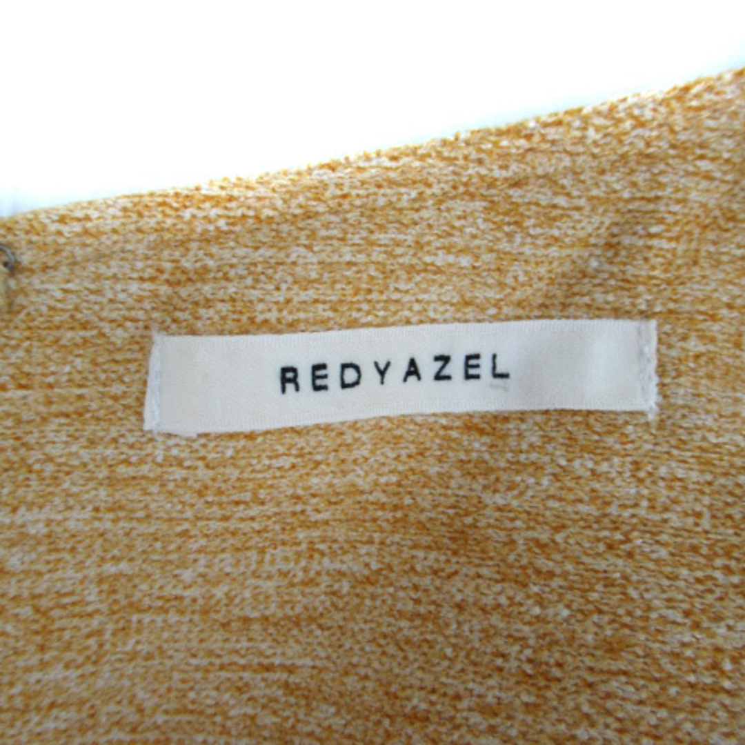 REDYAZEL(レディアゼル)のレディアゼル ワンピース ひざ丈 七分袖 ベルト付き フリル M 黄 レディースのワンピース(ひざ丈ワンピース)の商品写真