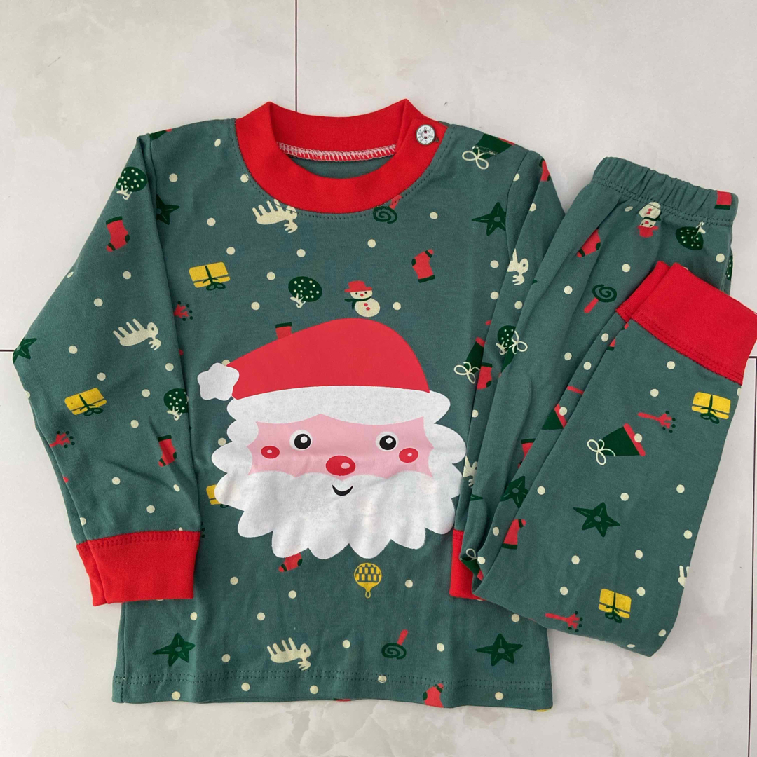 クリスマス コスプレ 子供 サンタ セットアップ ルームウェア 110 可愛い キッズ/ベビー/マタニティのキッズ服男の子用(90cm~)(その他)の商品写真