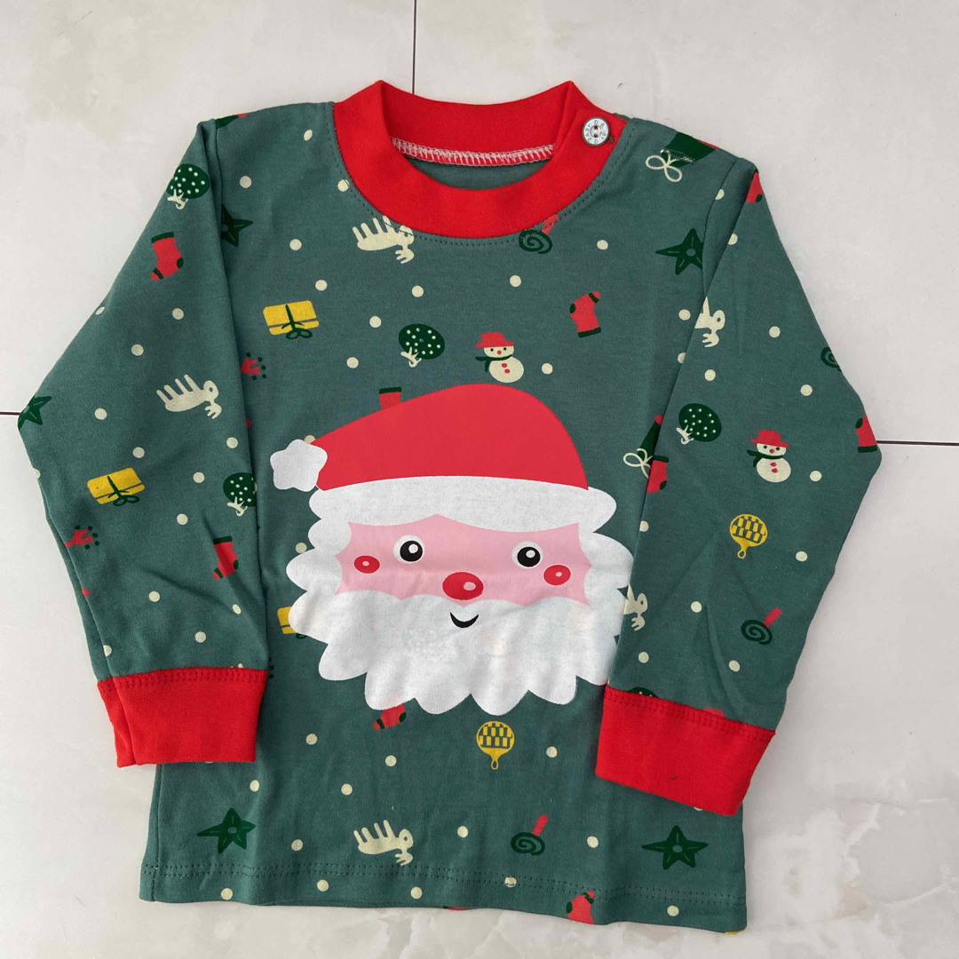 クリスマス コスプレ 子供 サンタ セットアップ ルームウェア 110 可愛い キッズ/ベビー/マタニティのキッズ服男の子用(90cm~)(その他)の商品写真