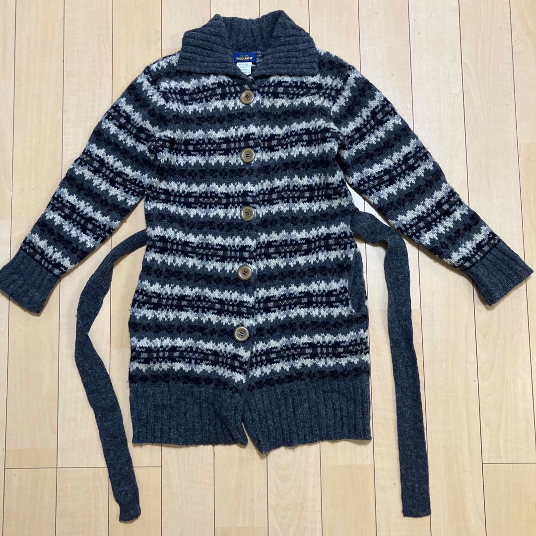 WOOL RICH   ウールリッチ　ニット　セーター　ベルト付　グレー　M