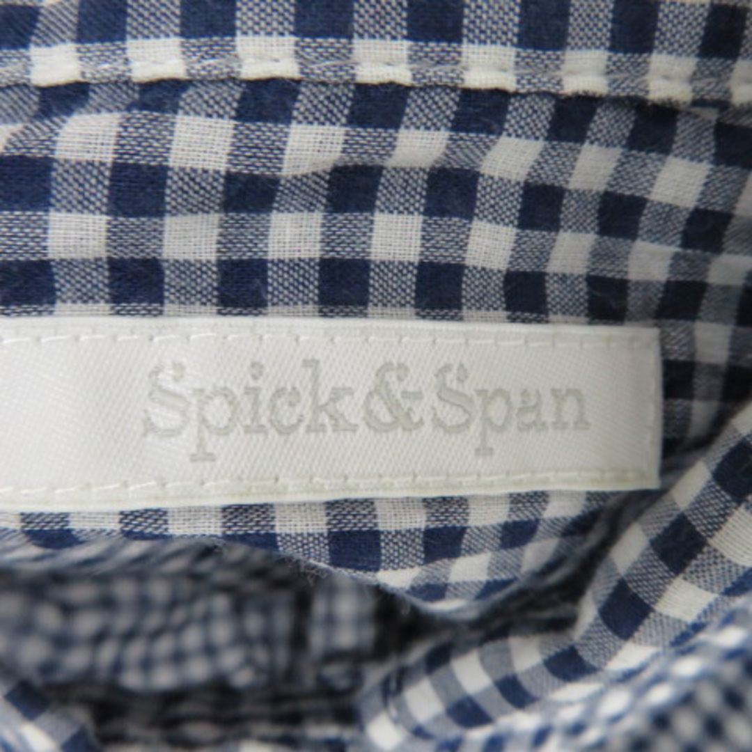 Spick & Span(スピックアンドスパン)のスピック&スパン シャツ ブラウス 長袖 ギンガムチェック柄 紺 ネイビー レディースのトップス(シャツ/ブラウス(長袖/七分))の商品写真