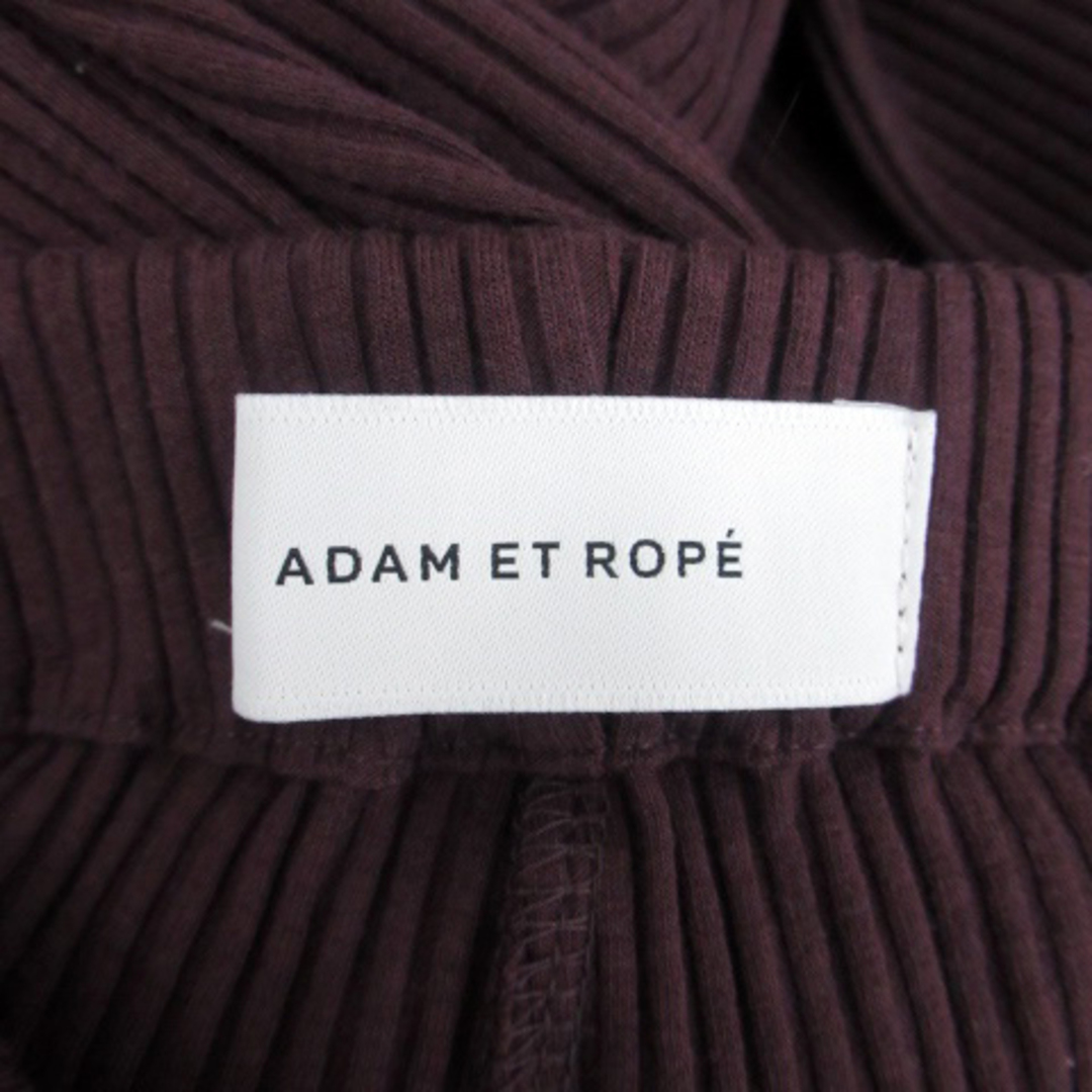 Adam et Rope'(アダムエロぺ)のアダムエロペ リブパンツ ストレート ロング丈 イージー F 紫 パープル レディースのパンツ(その他)の商品写真