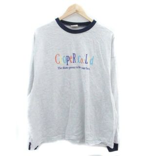 フーズフーギャラリー(WHO'S WHO gallery)のフーズフーギャラリー COOPER Tシャツ カットソー 長袖 F グレー 紺(Tシャツ(長袖/七分))