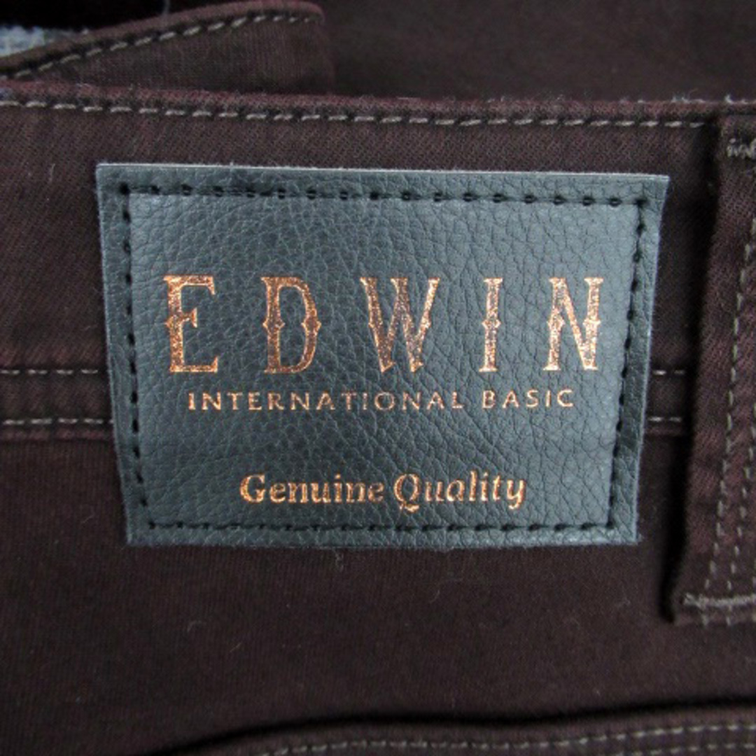 EDWIN(エドウィン)のエドウィン カラーデニムパンツ ジーンズ ストレート アンクル丈 28 ブラウン レディースのパンツ(デニム/ジーンズ)の商品写真