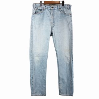 リーバイス(Levi's)の90年代 USA製 Levi's リーバイス 505 テーパード デニムパンツ オレンジタブ ブルー (メンズ 33/34) 中古 古着 O9833(デニム/ジーンズ)