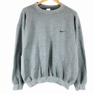 ナイキ(NIKE)の90年代 NIKE ナイキ スウォッシュロゴ スウェット グレー (メンズ L) 中古 古着 O9853(スウェット)