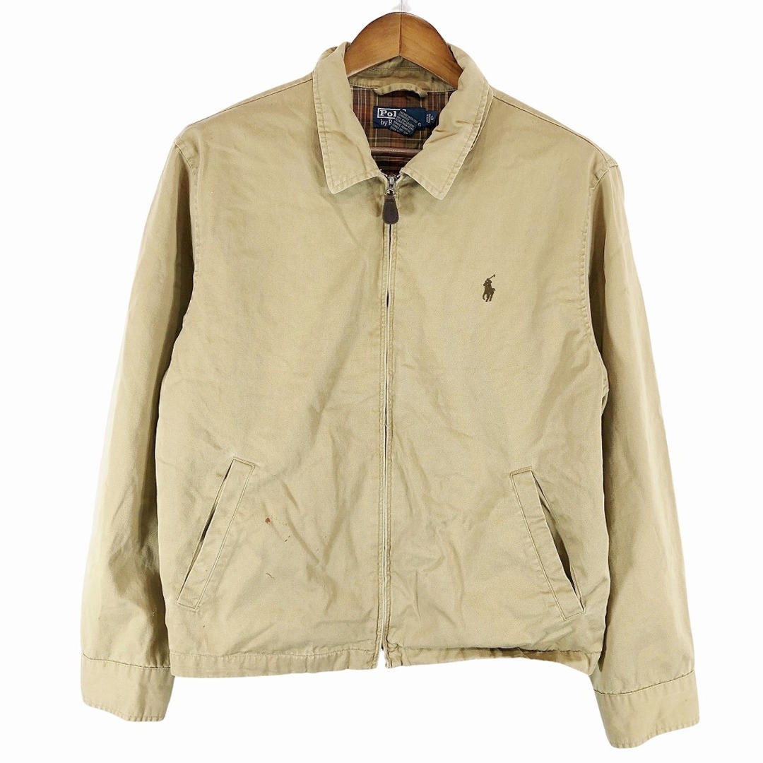 POLO RALPH LAUREN(ポロラルフローレン)のPolo by Ralph Lauren ポロバイラルフローレン スイングトップ ブラウン (メンズ L) 中古 古着 O9856 メンズのジャケット/アウター(ブルゾン)の商品写真