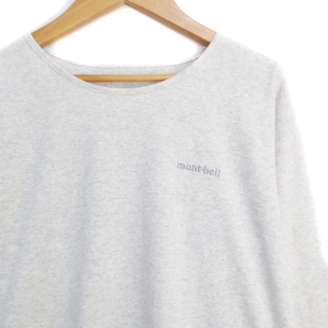 mont bell(モンベル)のモンベル Tシャツ カットソー 長袖 ラウンドネック ロゴ刺繡 杢グレー メンズのトップス(Tシャツ/カットソー(七分/長袖))の商品写真