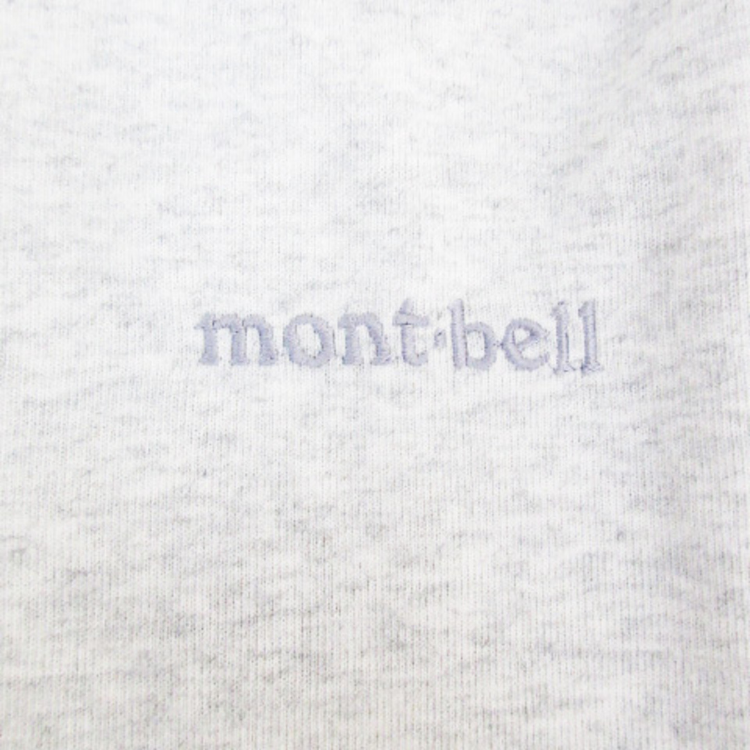 mont bell(モンベル)のモンベル Tシャツ カットソー 長袖 ラウンドネック ロゴ刺繡 杢グレー メンズのトップス(Tシャツ/カットソー(七分/長袖))の商品写真