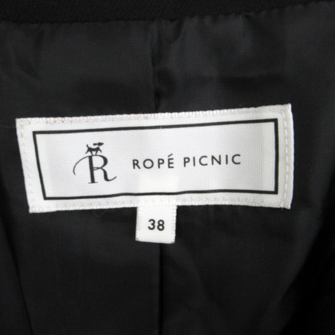 Rope' Picnic(ロペピクニック)のロペピクニック スタンドカラージャケット ミドル丈 総裏地 38 黒 レディースのジャケット/アウター(その他)の商品写真