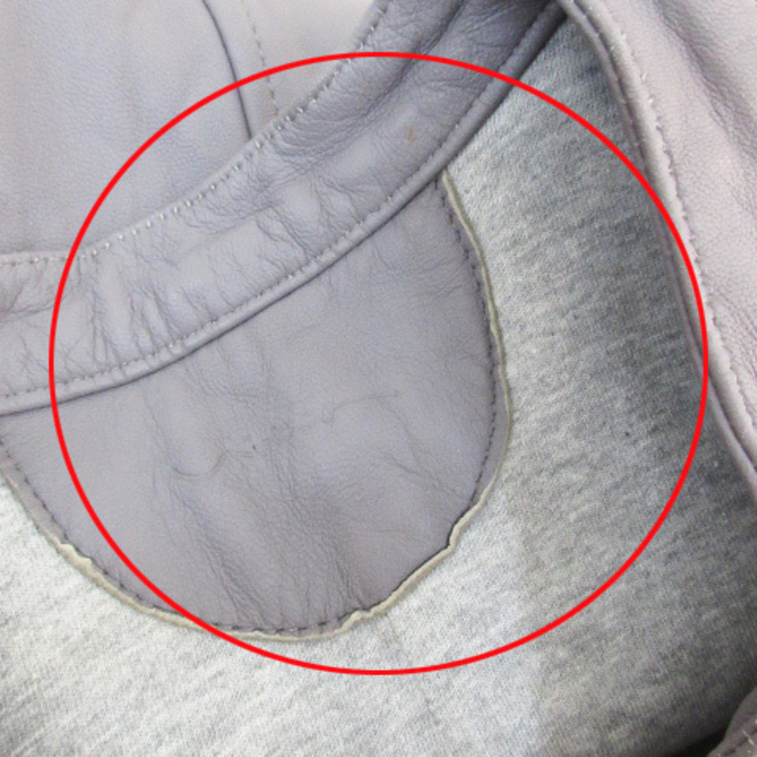 nitca(ニトカ)のニトカ ラムレザージャケット 革ジャン ミドル丈 ダブルジップ 1 グレー レディースのジャケット/アウター(その他)の商品写真