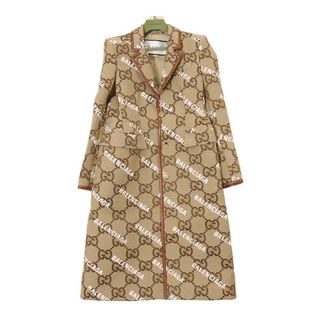 グッチ(Gucci)のグッチ ハッカー プロジェクト ジャンボGG コートジャケット バレンシアガ コラボ 676015 メンズ ベージュ GUCCI 【中古】 【アパレル・小物】(その他)