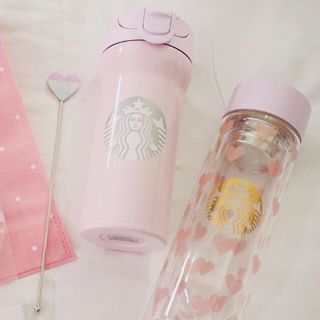 スターバックスコーヒー(Starbucks Coffee)の♡韓国限定 ピンクサーモスタンブラー♡(タンブラー)