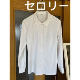 セロリー(SELERY)の【値下げ】レディース　長袖ブラウス　セロリーSELERY 白シャツ　制服面接(シャツ/ブラウス(長袖/七分))