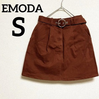 エモダ(EMODA)のEMODA 台形スカート ブラウン S(ミニスカート)