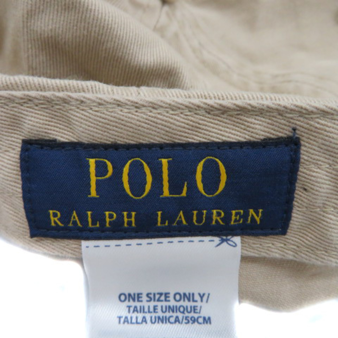 POLO RALPH LAUREN(ポロラルフローレン)のポロ ラルフローレン 帽子 キャップ シックスパネル ロゴ刺繡 ONE ベージュ レディースの帽子(キャップ)の商品写真