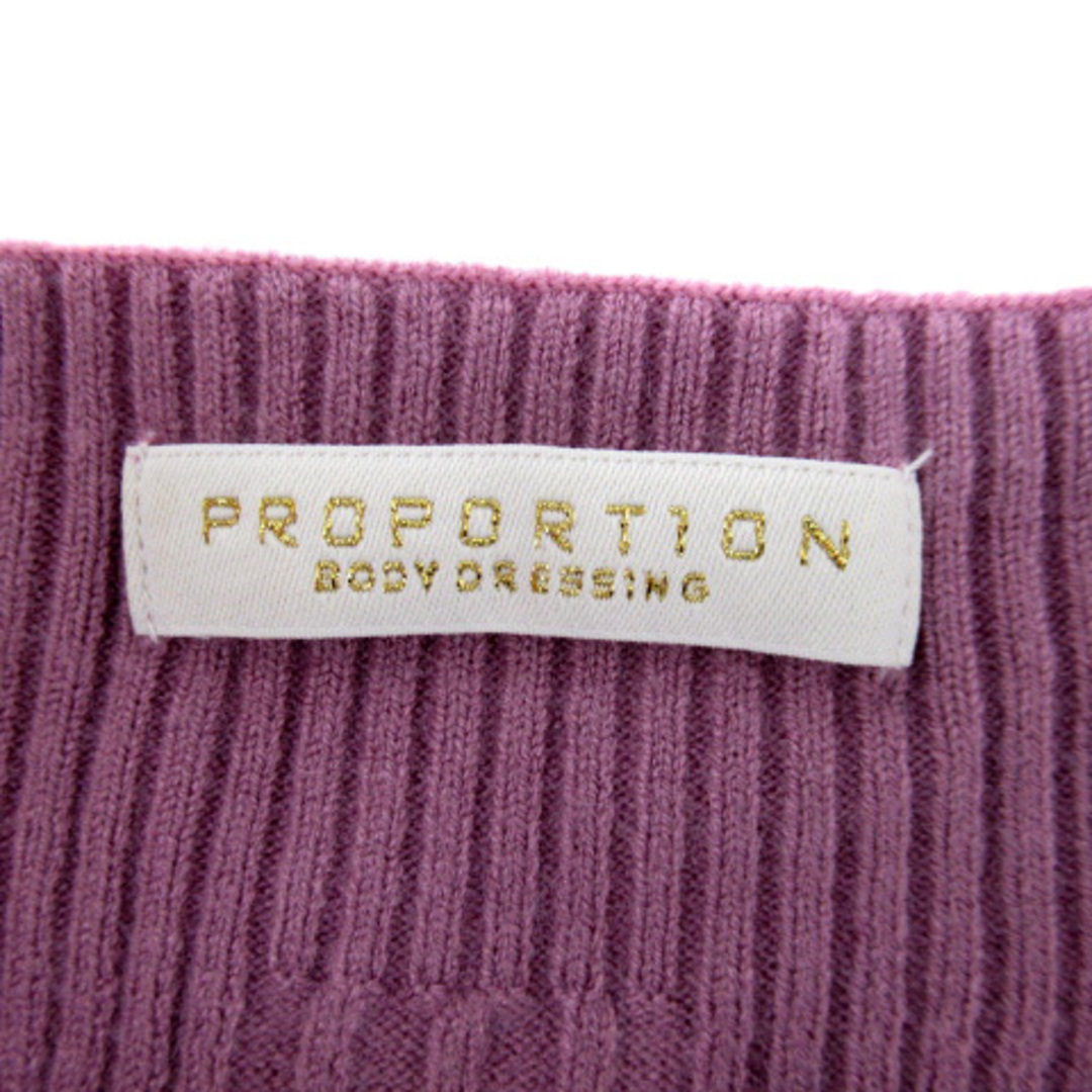 PROPORTION BODY DRESSING(プロポーションボディドレッシング)のプロポーション ボディドレッシング リブニット カットソー 長袖 ボートネック レディースのトップス(ニット/セーター)の商品写真