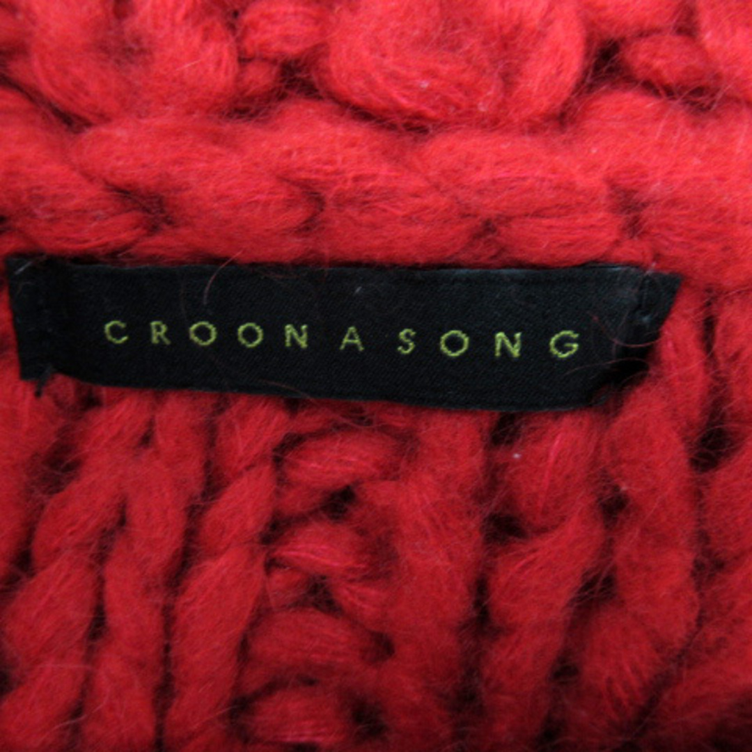 CROON A SONG(クルーンアソング)のクルーンアソング ニット セーター 長袖 無地 モヘヤ混 38 赤 レッド レディースのトップス(ニット/セーター)の商品写真