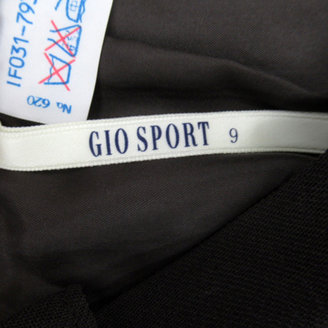 GIO SPORT(ジオスポーツ)のジオスポーツ タイトスカート ミモレ丈 スリット ウール 9 ダークブラウン レディースのスカート(ひざ丈スカート)の商品写真