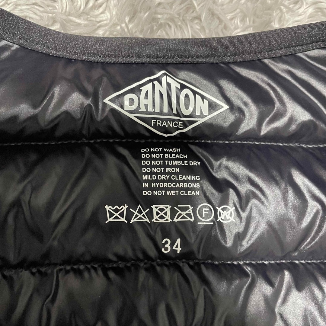 極美品　DANTON インナーダウン　ブラック　34