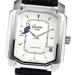 グラスヒュッテオリジナル(Glashutte Original)のグラスヒュッテ・オリジナル GLASHUTTE ORIGINAL セネタ カレ パノラマデイト ムーンフェイズ 自動巻き メンズ 極美品 箱付き_780787(腕時計(アナログ))