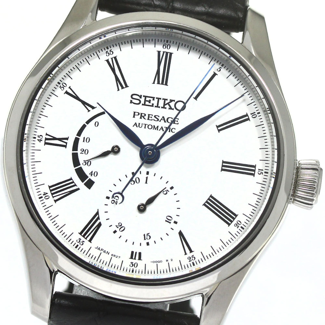 セイコー SEIKO SARW035/6R27-00L0 プレザージュ パワーリザーブ 琺瑯ダイヤル 自動巻き メンズ 美品  箱・保証書付き_780042 | フリマアプリ ラクマ