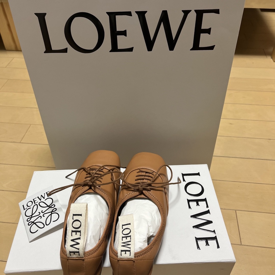 美品⭐︎ ロエベ  36 loewe アナグラム　ソフトダービー