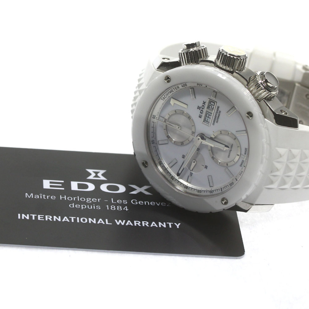 ☆良品【EDOX】エドックス クロノオフショア クロノグラフ 01114 自動巻き メンズ【ev10】