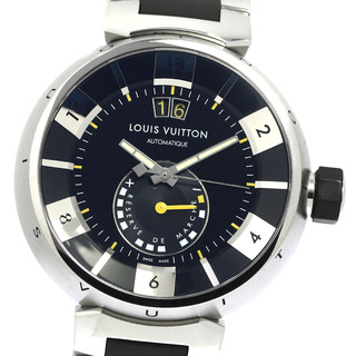ルイヴィトン(LOUIS VUITTON)のルイ・ヴィトン LOUIS VUITTON Q109G タンブール インブラック パワーリザーブ デイト 自動巻き メンズ 良品 _780594(腕時計(アナログ))