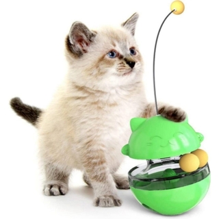 猫 おもちゃ ボール 緑 エサ おやつ 犬(猫)