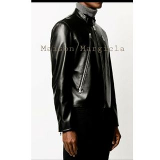 マルタンマルジェラ(Maison Martin Margiela)の新品　稀少サイズ　2021SS　メゾン・マルジェラ　八の字　レザー　ライダース(レザージャケット)