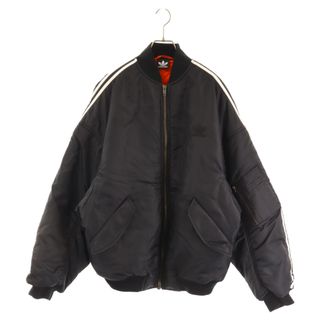 バレンシアガ(Balenciaga)のBALENCIAGA バレンシアガ 23SS×adidas SIDE LINE BOMBER JACKET×アディダス サイドラインボンバージャケット MA-1 ブラック 725335(フライトジャケット)