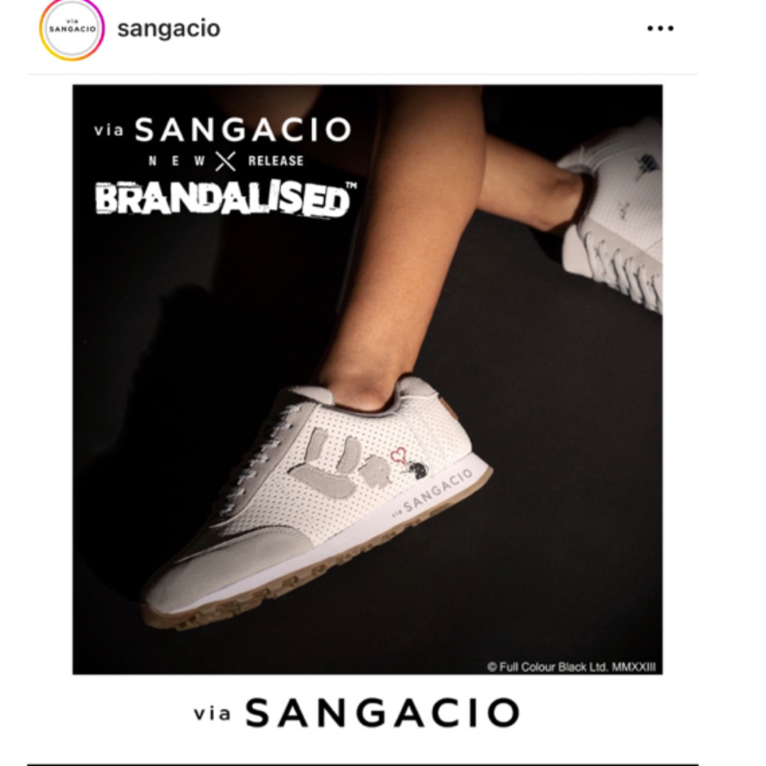 SANGACIOにゅ〜ずMOM「BRANDALISED」 バンクシー スニーカーの通販 by