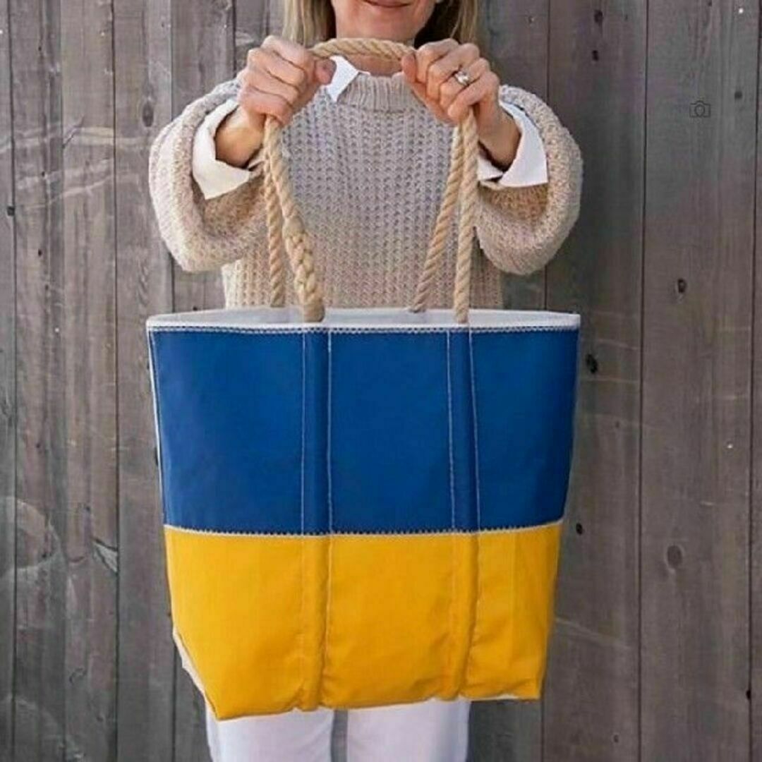 ウクライナ トートバッグ エコバッグ イエロー/ブルー レディースのバッグ(トートバッグ)の商品写真