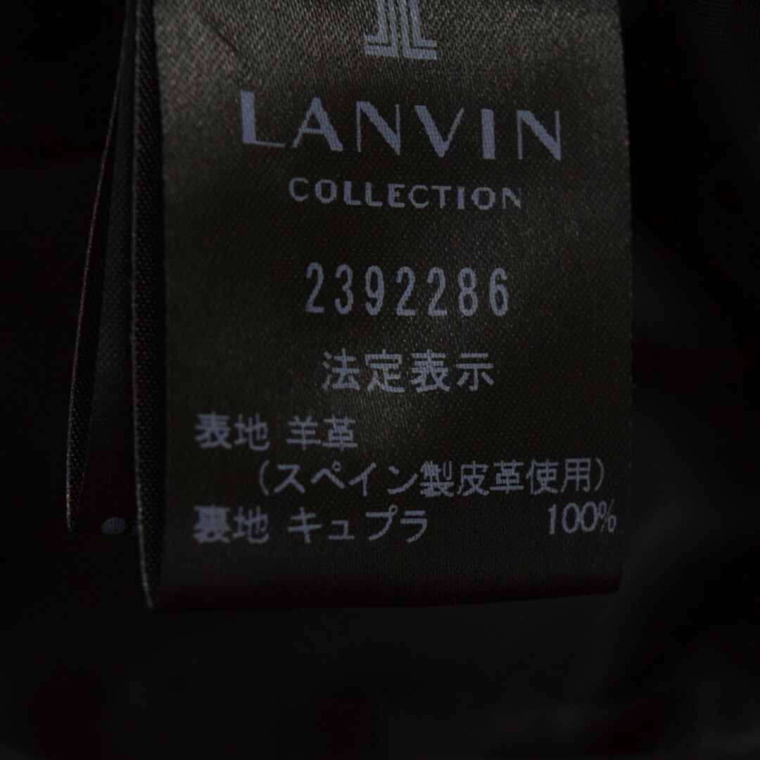 LANVIN(ランバン)のLANVIN ランバン ラムレザー フリンジ シングルライダースジャケット ブラウン 2392286 レディース レディースのジャケット/アウター(ライダースジャケット)の商品写真