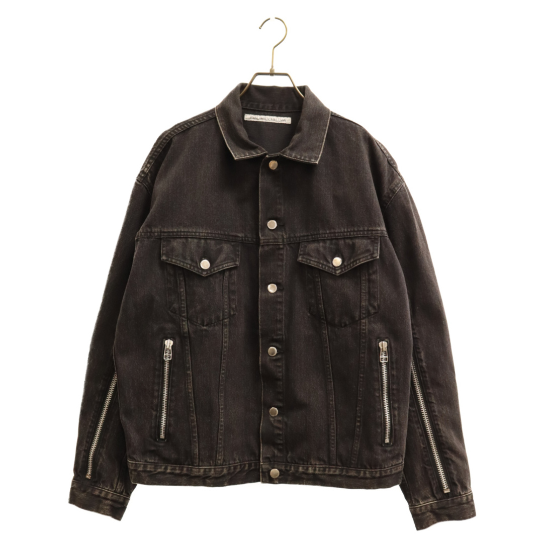 JOHN LAWRENCE SULLIVAN ジョンローレンスサリバン 20SS BLEACHED DENIM ZIPPED JACKET ブリーチジップディティール デニムジャケット グレー 1A013-0320-15