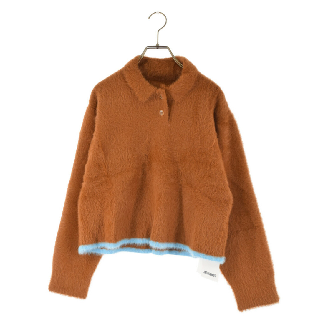 JACQUEMUS ジャックムー BROWN LE POLO NEVE JUMPER 裾ライン シャギーニット ポロセーター レディース ブラウン 213KN601-2390430