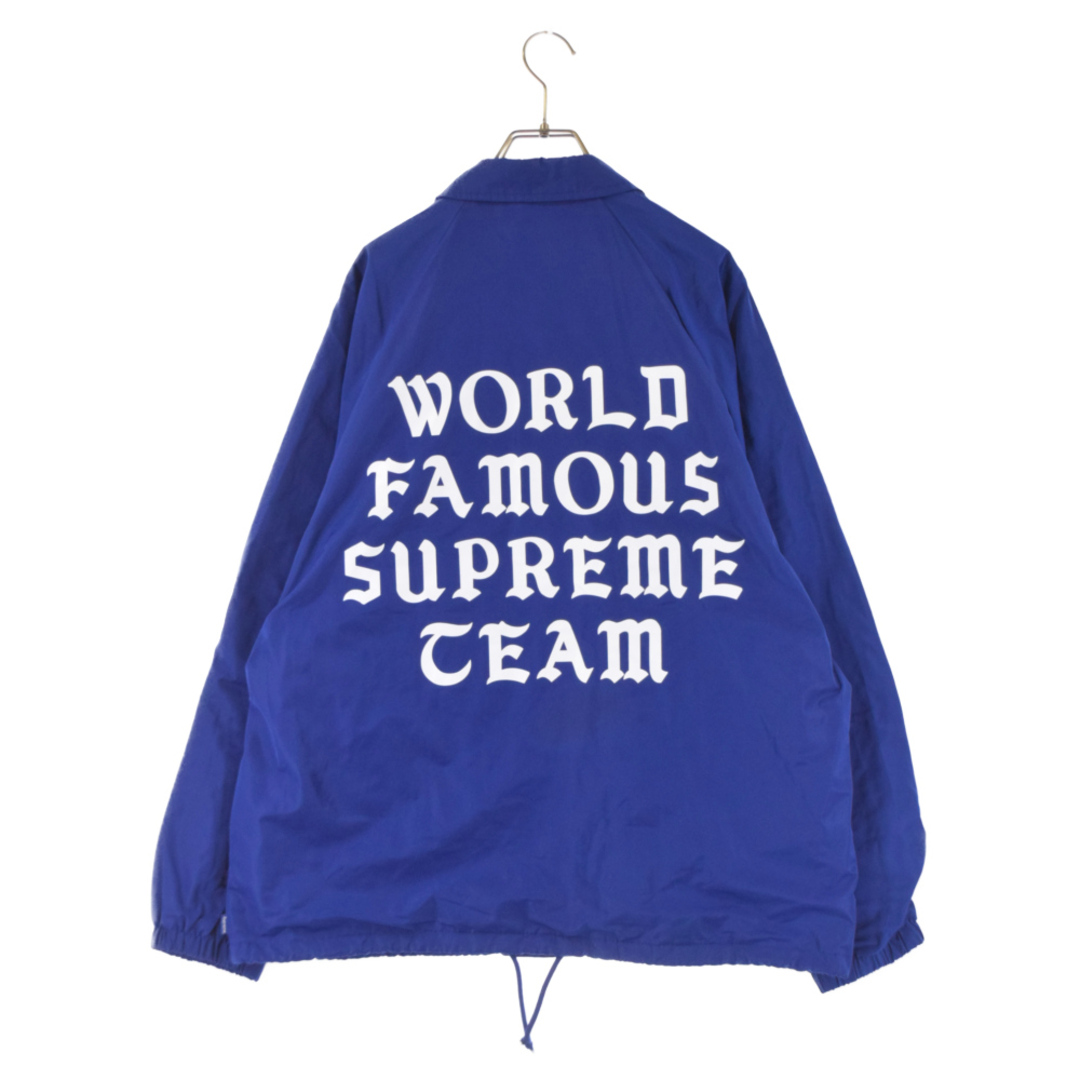 71センチ身幅SUPREME シュプリーム 20SS World Famous Coaches Jacket バックロゴプリント ポリエステルコーチジャケット ブルー