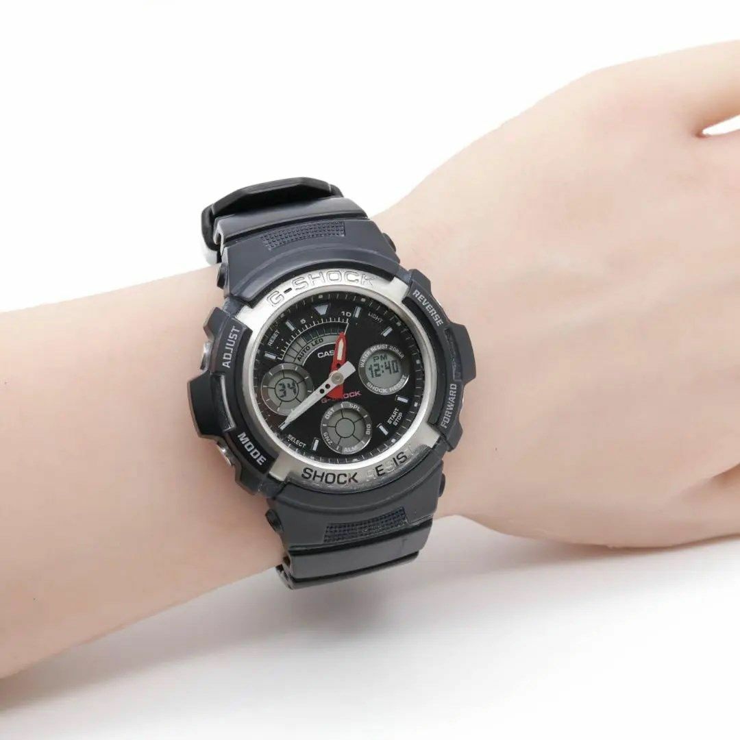 《人気》G-SHOCK 腕時計 ブラック アナデジ 20気圧防水 メンズo