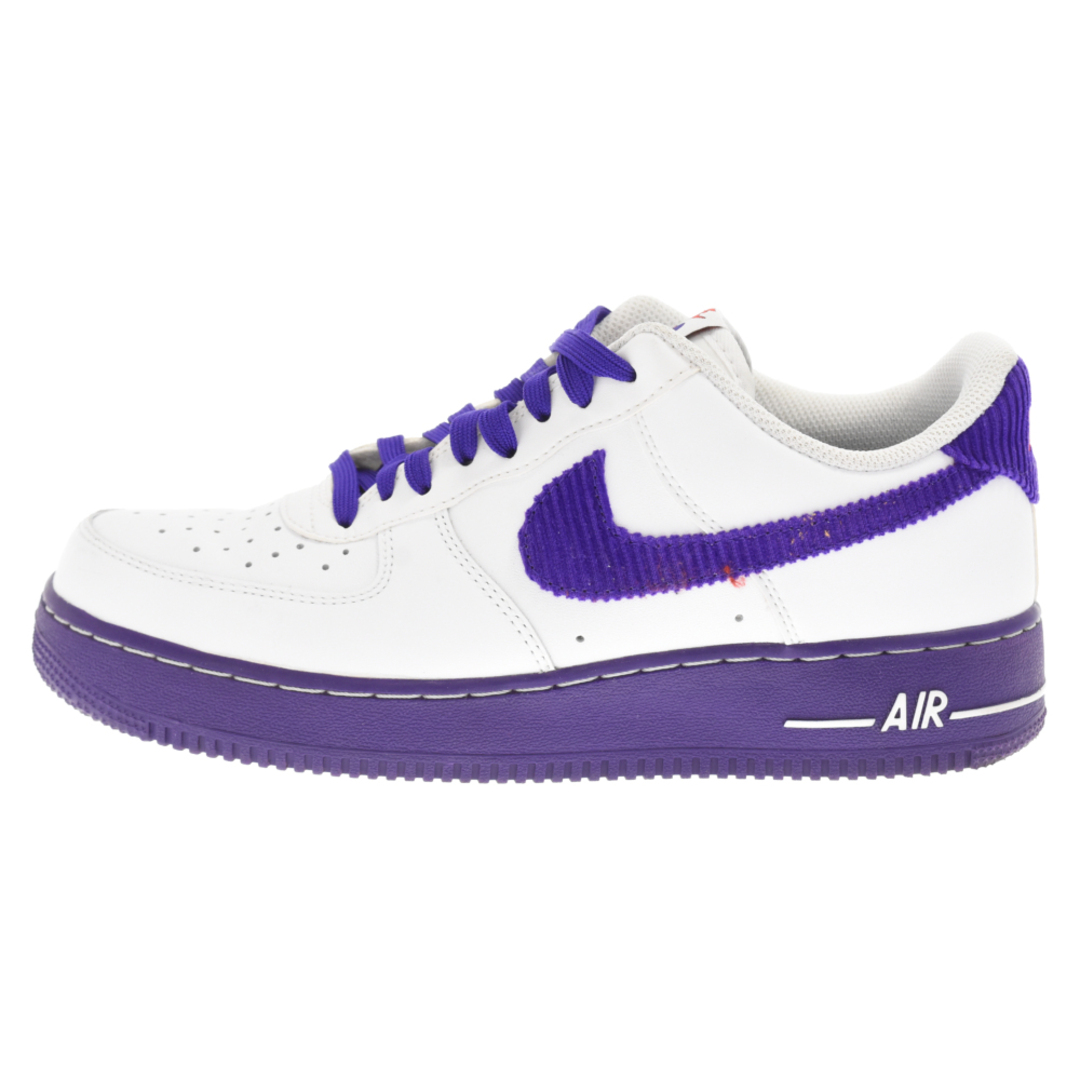 NIKE(ナイキ)のNIKE ナイキ AIR FORCE 1 07 LOW EMB エアフォース1 コーデュロイ ローカットスニーカー パープル/ホワイト DB0264-100 US9 メンズの靴/シューズ(スニーカー)の商品写真