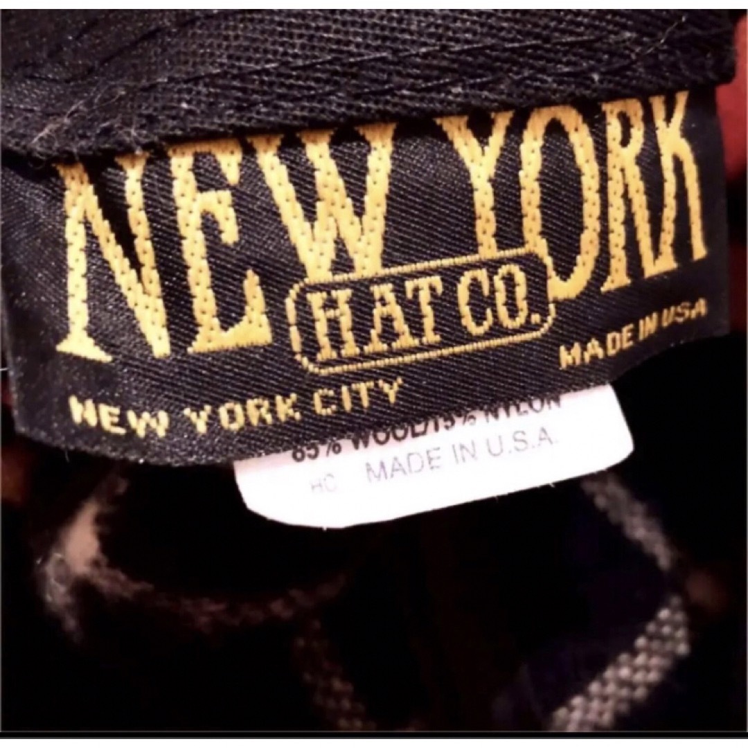 NEW YORK HAT(ニューヨークハット)の【最終価格】ベレー帽 NEW YORK HAT 格子柄 ベージュ& 黒 レディースの帽子(ハンチング/ベレー帽)の商品写真