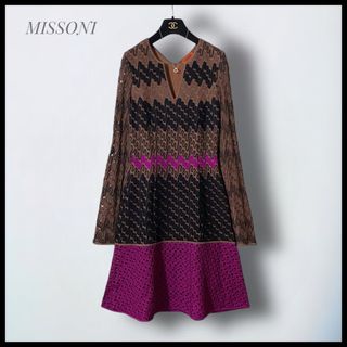 【美品】MISSONI ミッソーニ　ワンピース　ノースリーブ　レース　38サイズ