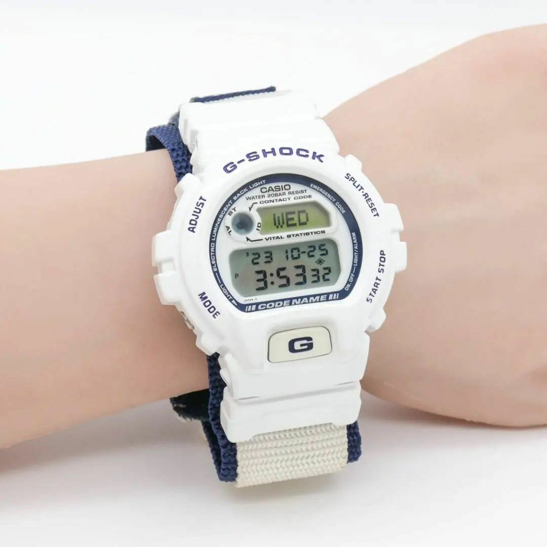 《希少》G-SHOCK 腕時計 ホワイト デジタル メンズ メッシュ o