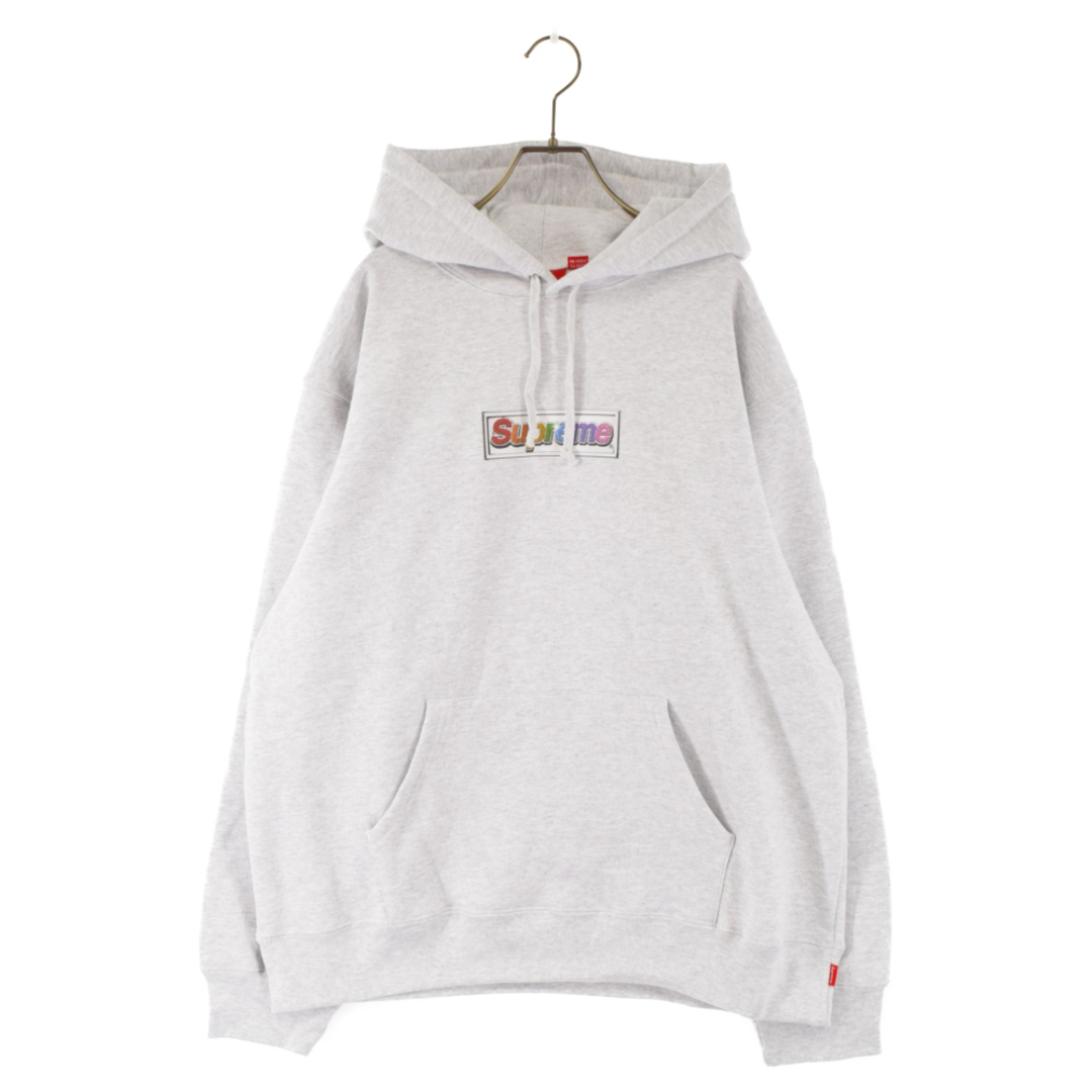 SUPREME シュプリーム 22SS Bling Box Logo Hooded Sweatshirt ブリング ボックスロゴ プルオーバーパーカー フーディ グレー